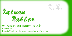 kalman mahler business card