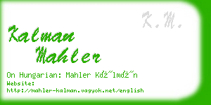 kalman mahler business card